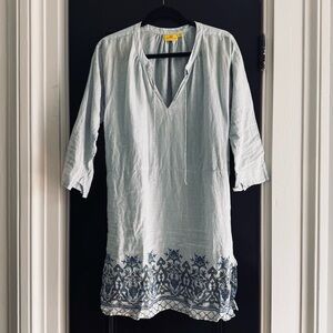 Roberta Roller Rabbit Pale Blue Lightweight Tunic with Yellow Brand Tag